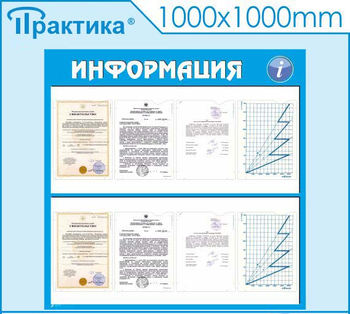 Стенд информация (С08, 1000х1000 мм, пластик ПВХ 3мм) - Стенды - Информационные стенды - магазин "Охрана труда и Техника безопасности"
